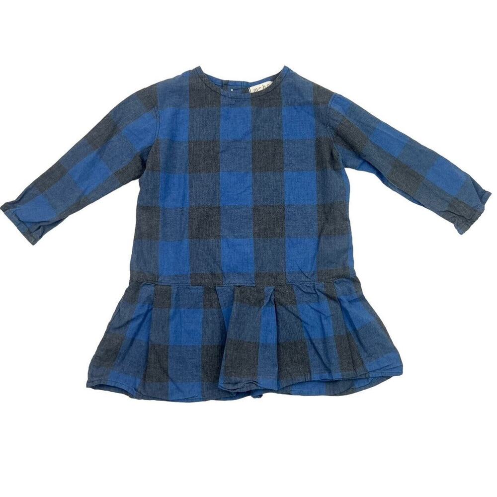 Mabo Blue Buffalo Plaid Dress